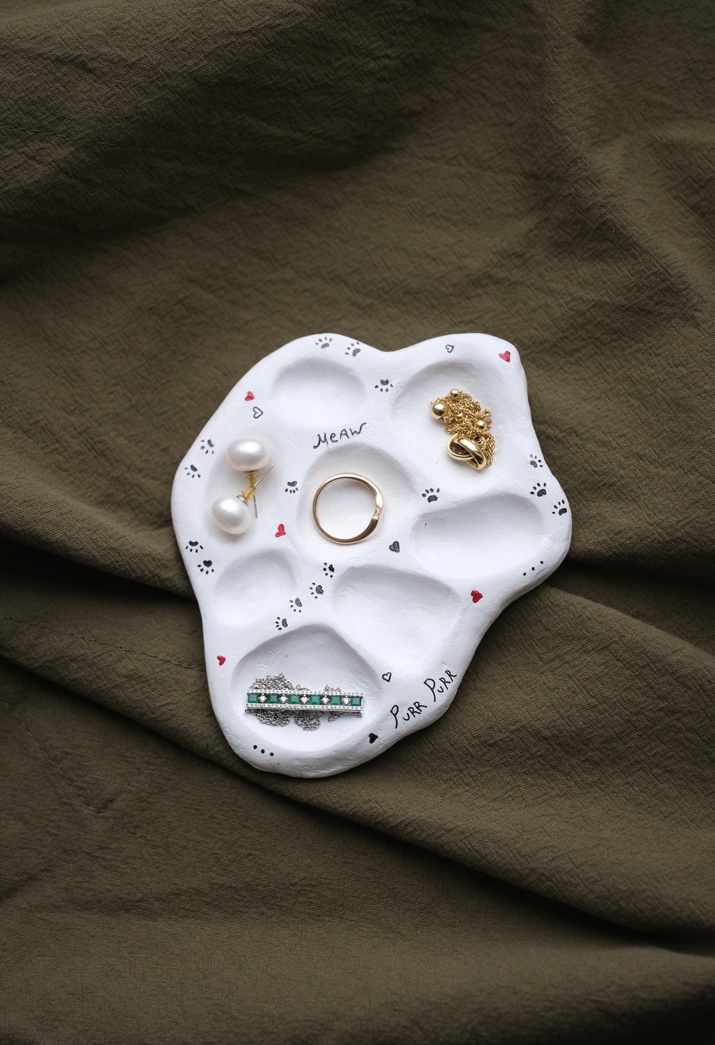 Handmade Polymer Clay Jewelry Tray – Ring Dish & Jewelry Holder
