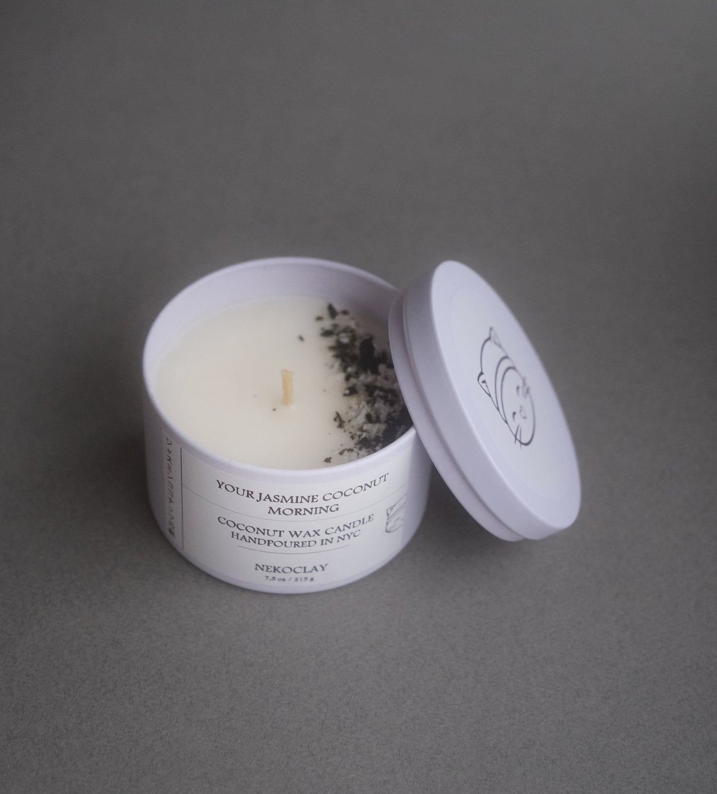 Your Jasmine Coconut Morning - Hand-Poured Coconut Candle with Lid