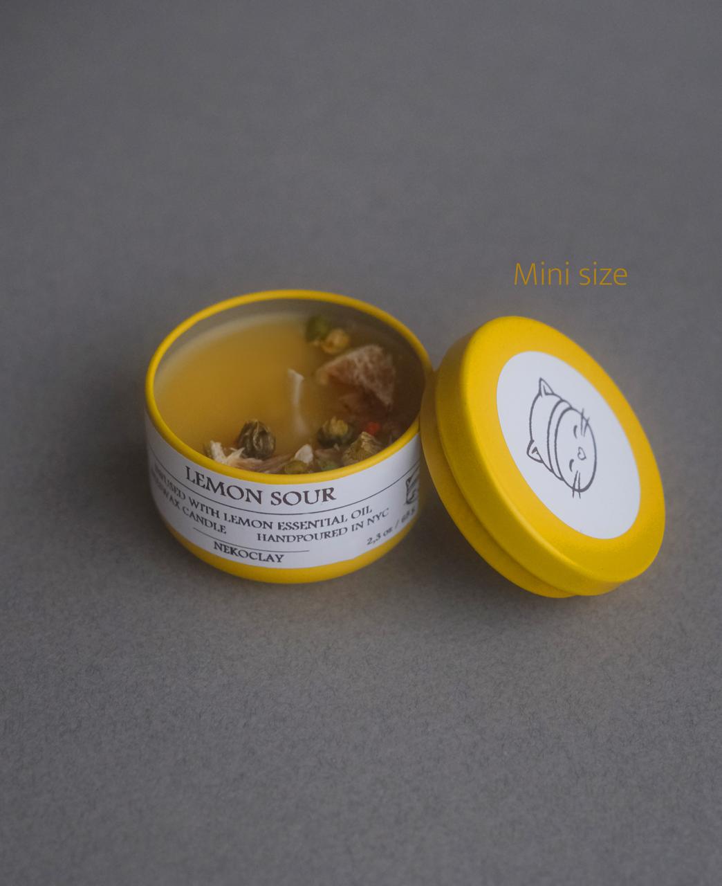 Lemon Sour - Hand-Poured Beeswax Candle with Lid